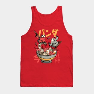 Pandas fighting in ramen Tank Top